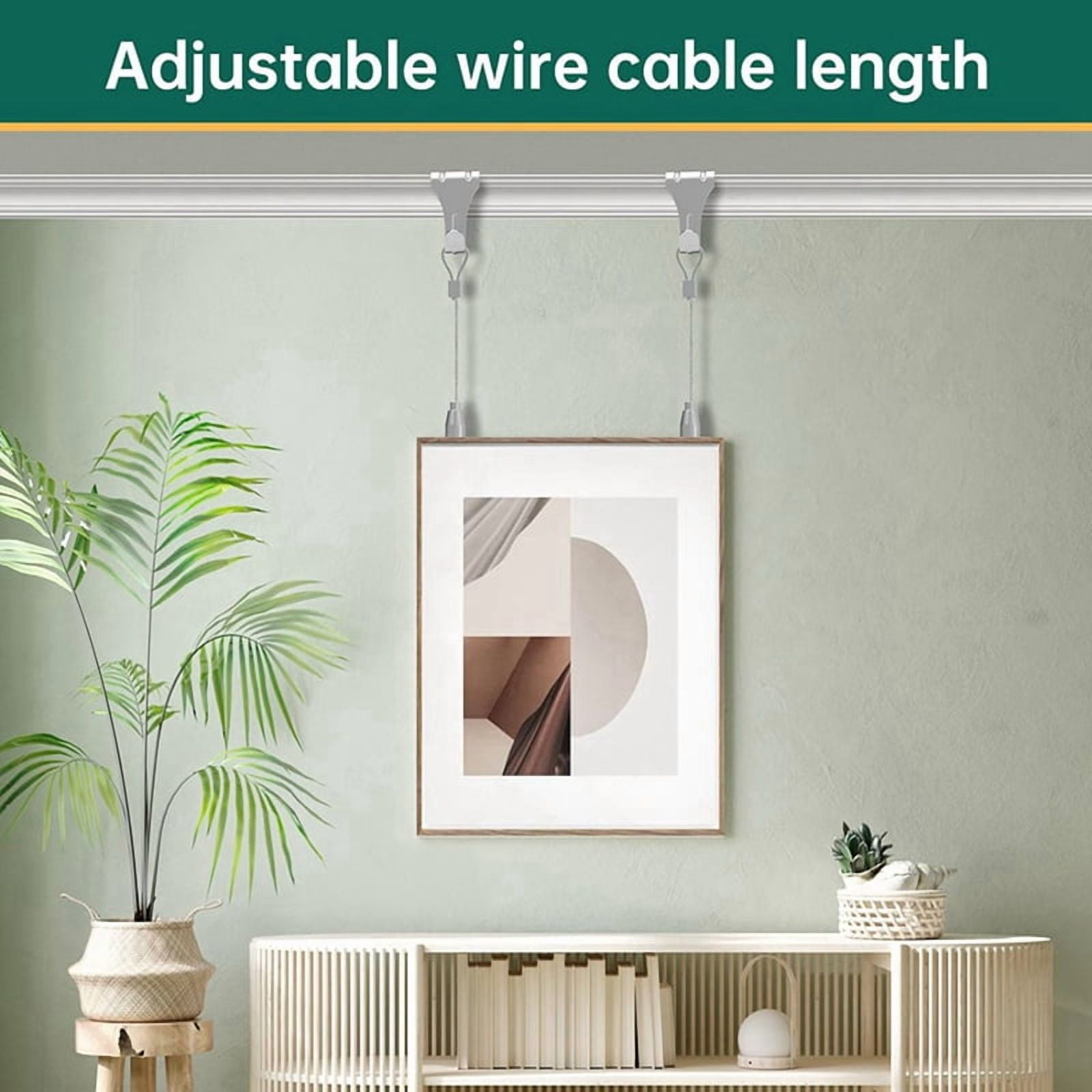 16 Pcs Picture Rail Hanging System,Picture Rail Hooks Molding Hooks Picture Rail Hangers