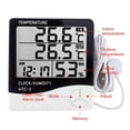 thumbnail image 4 of Higrometro Termometro OEM Medidor de Humedad Reloj Alarma Exterior HTC-2 DIGITAL, 4 of 11