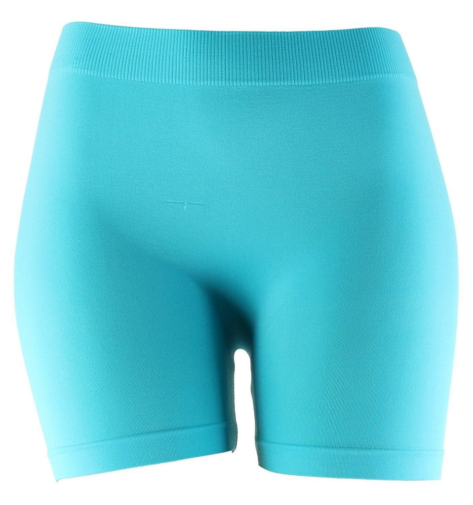 Women's Seamless Solid 12" Spandex Yoga Workout Stretch Leggings Shorts