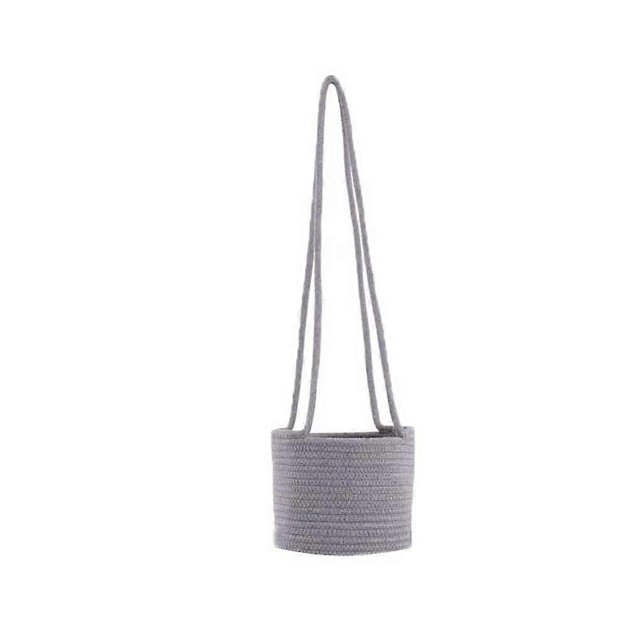 Cotton Rope Hanging Flower Pot Flowers Plants Container Landscape for Home Garden Yard Office
