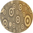 thumbnail image 1 of Ahgly Company Machine Washable Indoor Round Transitional Oak Brown Area Rugs, 7' Round, 1 of 7