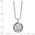 thumbnail image 4 of Chisel Stainless Steel Brushed and Enameled St. Christopher Medal on a Ball Chain Necklace - 22", 4 of 7