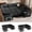 Black, variant on 111" U Shaped Modular Sectional Sleeper Sofa with Pull Out Bed,8 Seat Green Chenille Couch with 2 Pull-Out Beds,USB Ports,Tool Free Assembly