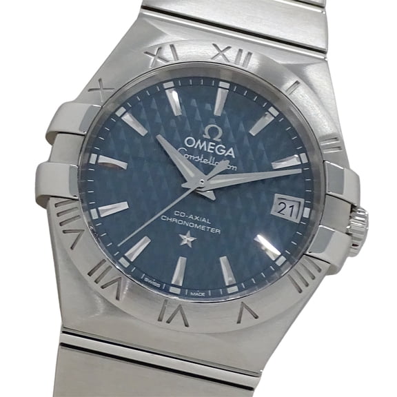 Pre-Owned OMEGA Constellation 123.10.35.20.002 Men's Co-Axial Date Automatic Watch in Stainless...