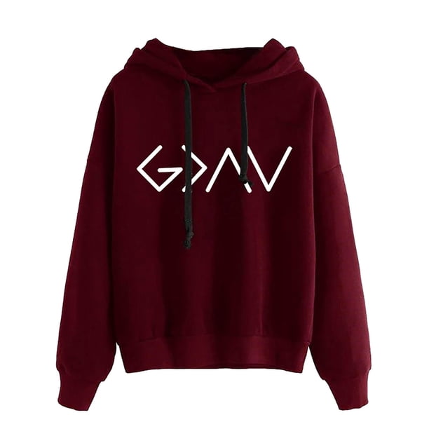 Gibobby Sudadera con Capucha para Mujer, Sudadera con Capucha Sudadera con Capucha para Mujer(Vino,G)