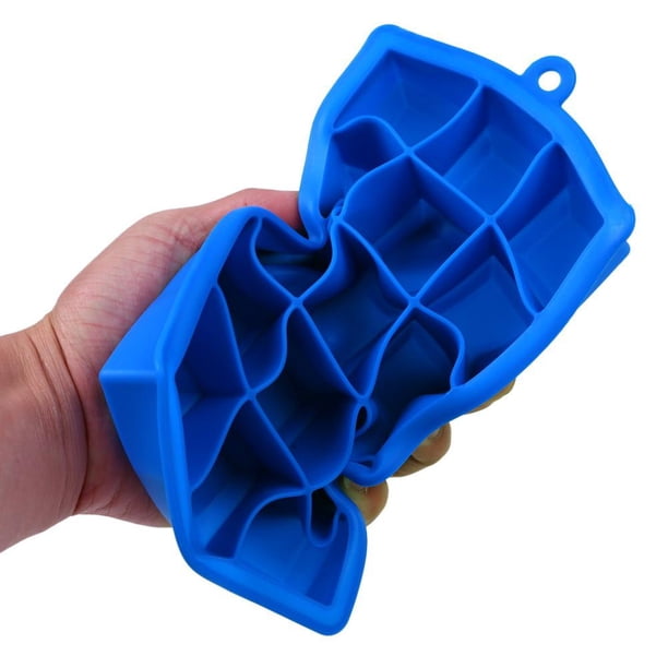 Tmvgtek Diy Creativo Cubo De Hielo Grande Molde Cuadrado Forma Silicona Bandeja De Hielo Azul Tmvgtek Para estrenar