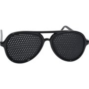 Heritage Store Natural Eyes Pinhole Glasses, Black