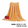 thumbnail image 3 of SLYNSHome Small Christmas Flannel Throw Blanket,Yellow Soft Fleece Roll‑Up Blanket With Snowman Santa Reindeer Design For Sofa Bed Holiday Gift, 3 of 6