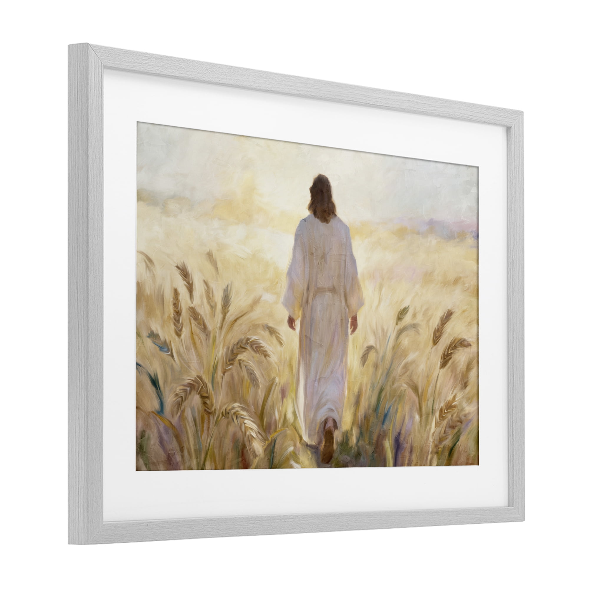 Stupell Industries In His Steps Walking Faithfully Gray Framed Print Under Glass, design by Kim Allen