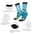 thumbnail image 4 of Balery Underwater Dolphin Scene Calcetas Largas con Estampado para Hombre y Mujer – Suaves y Transpirables, Talla Única (US 5-11), 4 of 6
