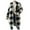 Black, variant on 2024 Autumn and Winter Fashion Plaid Jackets for Womens Plus Size Straight Cardigan Button Pocket Coat