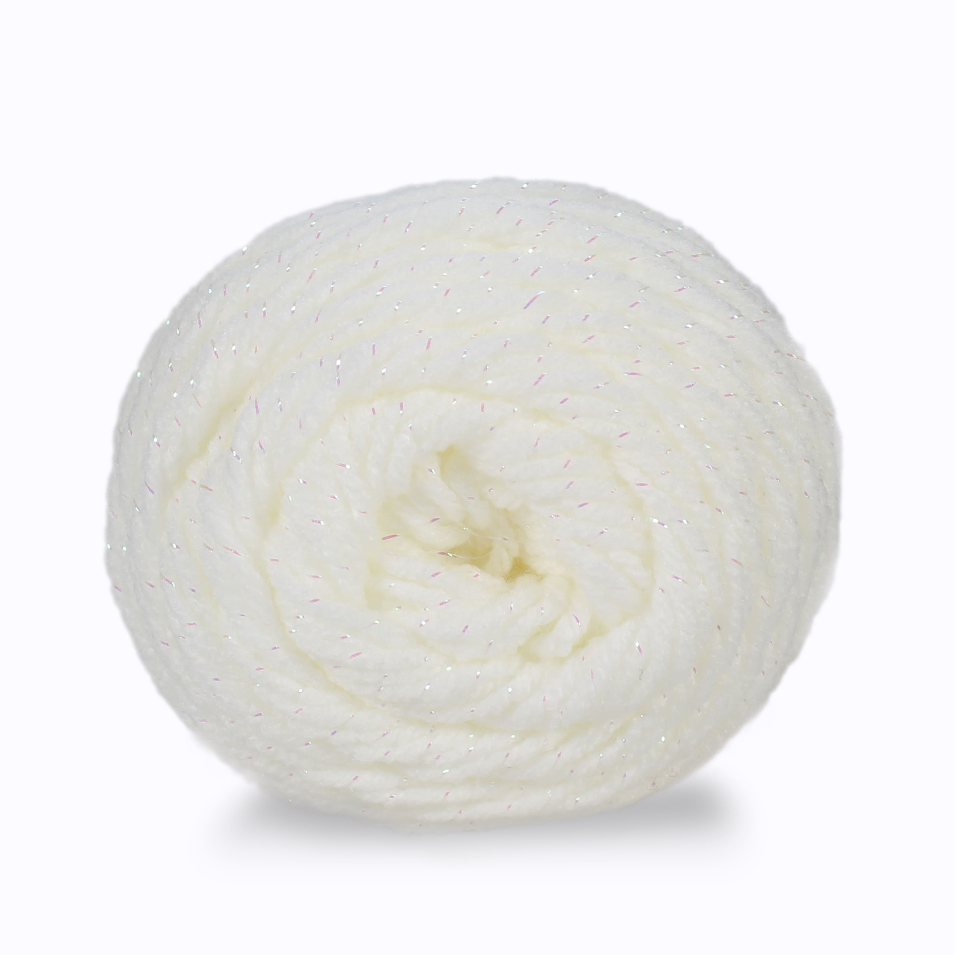 Big Twist Twinkle Yarn, Medium Worsted Sparkle Acrylic Blend, Assorted Colors, 6 oz. Skein, 6-Pack