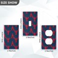thumbnail image 7 of Yayeee Toggle Light Switch Wall Plate 1-Gang 4.5"x2.7" Home Decorative Outlet Cover, Blue Lobster Pattern, 7 of 7