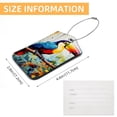 thumbnail image 5 of Toucan Square PU Leather 2 Pack Travel Tag - Bag Tag - Suitcase Tag with Privacy Cover and Stainless Steel Ring - Suitable for Travel, Backpack, and Handbag, 5 of 7