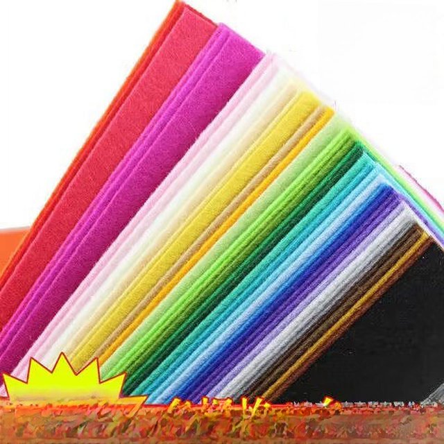 Paquete de material no tejido hecho a mano, tela no tejida de color diy, tela de fieltro para jardín de infantes