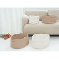 thumbnail image 6 of REGALWOVEN Woven Storage Basket Bin with Handle for Blankets, Clothes, Shoes, Organizer Bin Brown 16.5*10.5*8in, 6 of 6