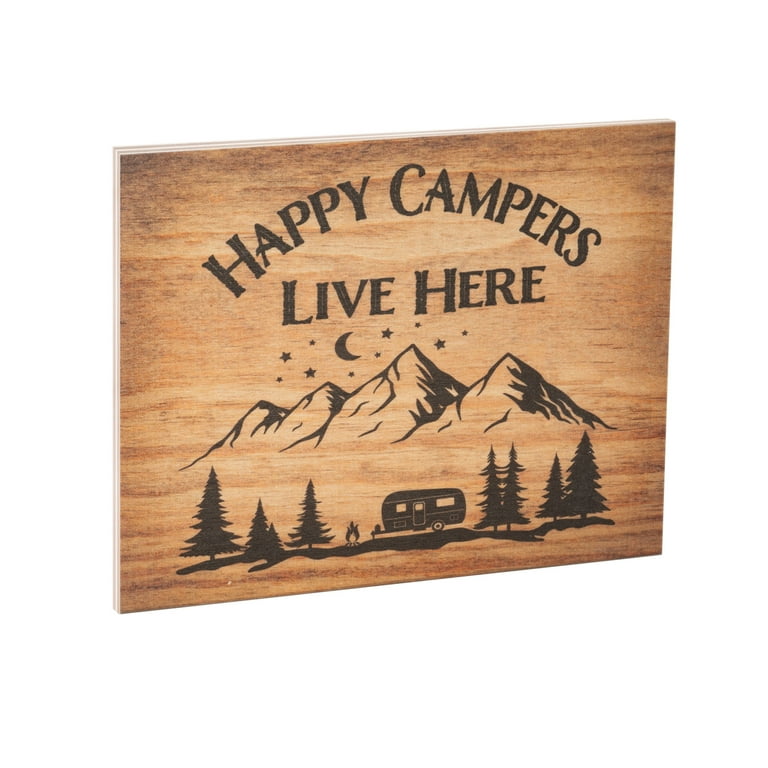 Happy Camper - Vintage RV / Camping Trailer - Gifts for Camping Lovers |  Art Print