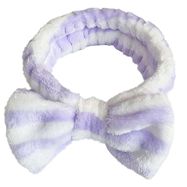 Diademas para spa, diadema Facial para maquillaje, diadema ajustable de lana de Coral suave, cuidado de la piel para lavado de cara