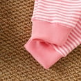 thumbnail image 5 of Leey-World Toddler Baby Girls Fall Winter Clothes Sweatshirt Top & Pants Baby Girl Sets(Pink,0-6 Months), 5 of 9