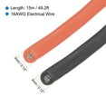 thumbnail image 2 of 16 Calibre Silicona Cable 16AWG Eléctrico Cable Trenzado Cable Flexible Estañado Cobre Cable Alta Temperatura Conexión Cable Carrete Negro y Rojo 15 m/49,2 Pies 2uds, 2 of 7