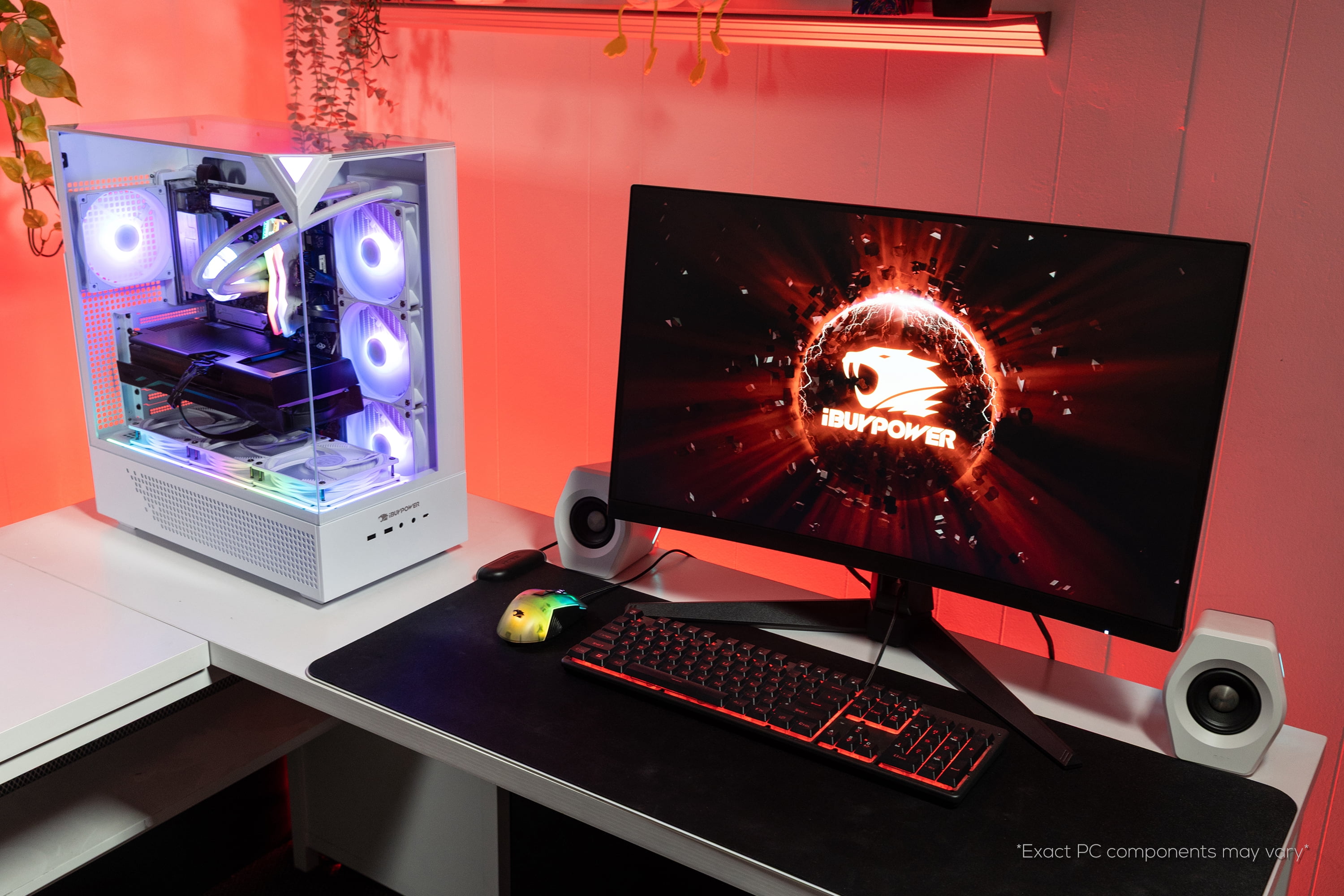 iBUYPOWER Element Gaming PC Desktop Computer Intel Core i7 14700F CPU, NVIDIA GeForce RTX 5060Ti 16GB GPU, 32GB DDR5 RGB 5200MHz RAM, 1TB NVMe SSD,Windows 11 Home,Gamer Keyboard and Mouse-EWI7N56T01