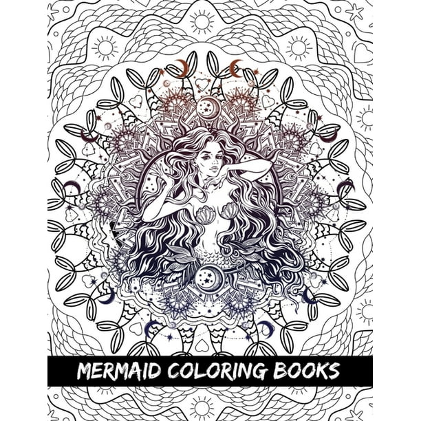Mermaid Coloring Books: For Teenagers, Young Adults, Boys, Girls, Ages 9-12, 13-16, Unique Coloring Pages (Paperback)