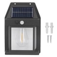 thumbnail image 1 of Solar Tungsten Wall Light Outdoor Sensor Interaction Lamp Exterior Lighting Fixtures Wall Mount IP65 Waterproof Black, 1 of 4