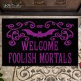 thumbnail image 4 of 1pc Haunted Mansion Door Mat Halloween Decor Bat Bath Mat Welcome Foolish Mortals Non-Slip Entrance Rug Carpet For RV Floor Washable Welcome Mat, 4 of 4