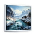 thumbnail image 2 of Designart "Winter'S Charm: Island Glacier" Glacier Floater Framed Wall Art Prints, 2 of 5