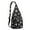 Black-17, variant on Vintage Boho Sling Backpack – Retro Tribal Ethnic Crossbody Bag, Artistic Geometric Hiking Shoulder Bag for Women & Men, Rustic Floral Travel Daypack