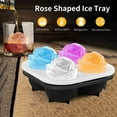 thumbnail image 5 of Silicone Rose Ice Cube Tray, Easy Release Large Novelty Ice Ball Machine Mold with Lid, Rose Shaped Spherical Ice Mold for Whiskey, Cocktails, Homemade Juice, Chilled Drinks, 5 of 9