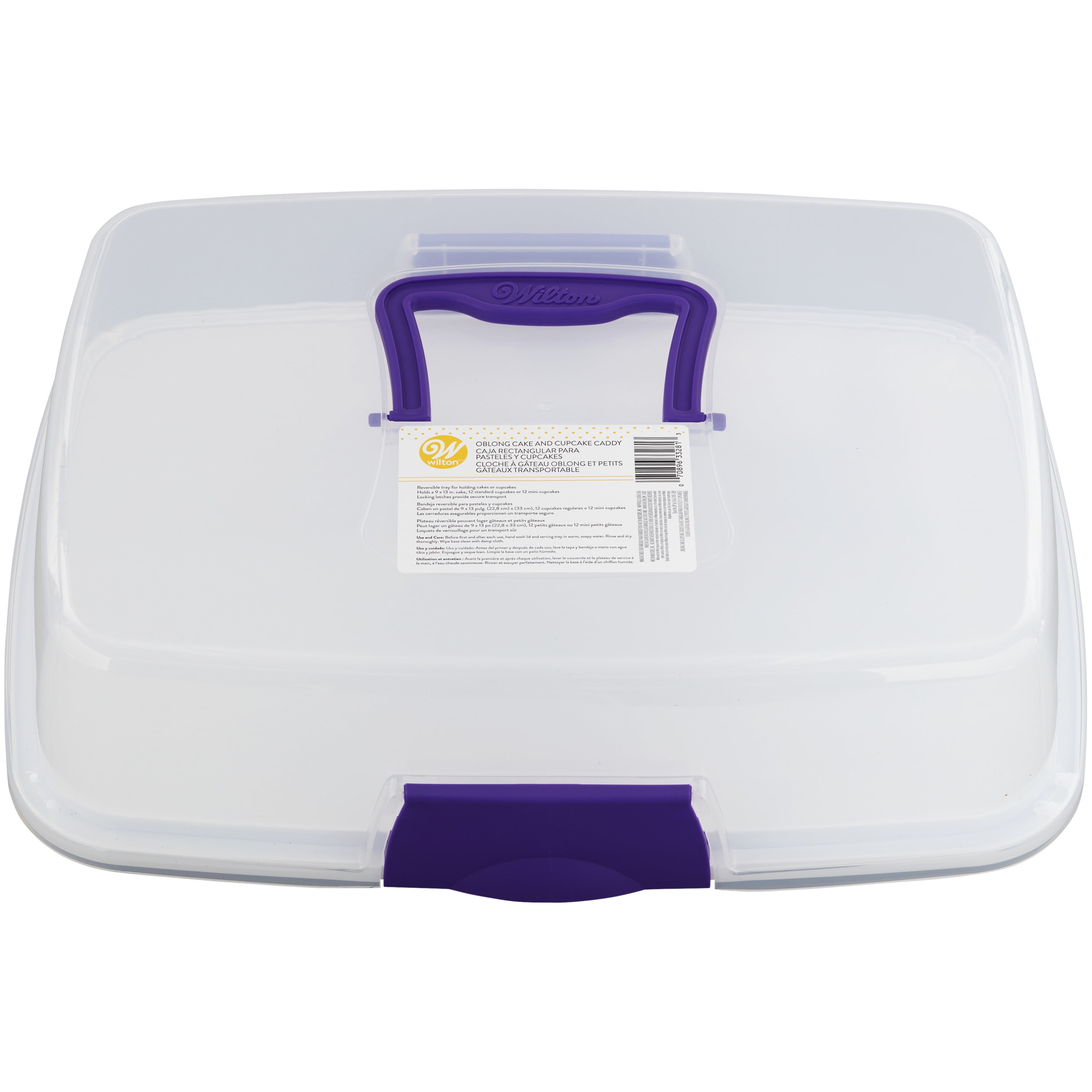 Wilton Oblong Cake and Cupcake Carrier, Practical Cupcake Container, Plastic