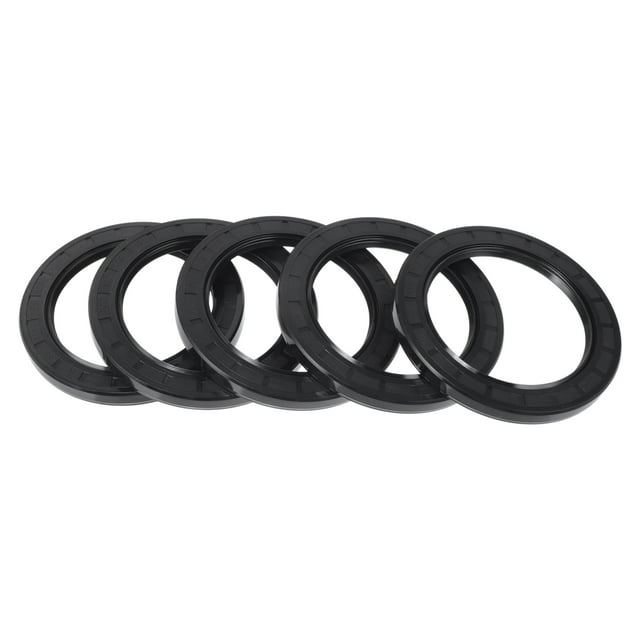 Sello de aceite universal Unique Bargains TC de doble labio con resorte de acero, sello de eje rotativo 80x110x10mm, alta presión, caucho NBR negro, 5 Pcs