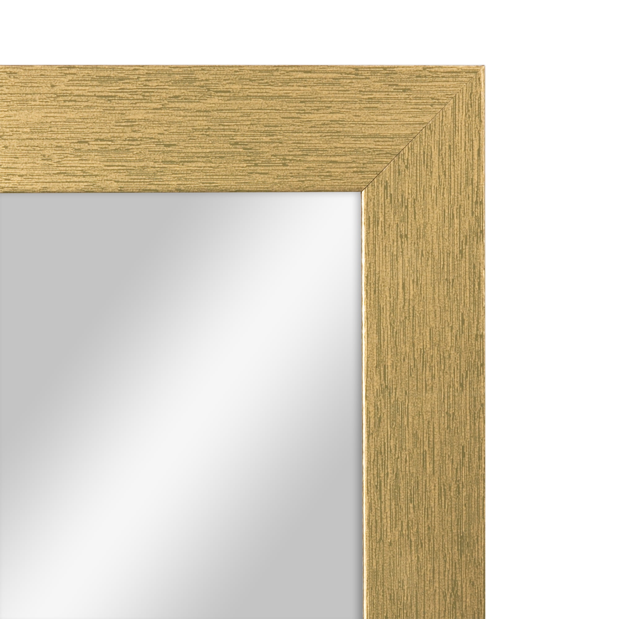 Mainstays Over-the-Door Rectangular Mirror, Gold, 14.25 in x 50.45 in