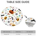 thumbnail image 6 of 44in Round Halloween Pumpkin Ghost Tablecloth with Elastic Edge, Fitted Table Cover for 36-44" Tables, Polyester Reusable Table Cloths Wipe Clean for Picnic, Dining, Outdoor Use and Party Decor, 6 of 7