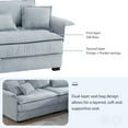 thumbnail image 6 of Modern Sectional Sofa L Shaped Couch with Convertible Ottoman, 3 Seat Upholstered Sectional Couch with Double Cushions&Bentwood Armrests, Deep Seat Sleeper Sofa Cloud Couch for Living Room Apartment, 6 of 9