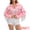 Pink, variant on DARING DIVA Women's Cropped Jean Long Sleeve Frayed Tassel Fringe Denim Jacket S Light Blue