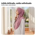 thumbnail image 2 of Abbraccia Pañuelo para mujer, turbante elegante de color uniforme, poliéster suave, cubre cabeza adaptable para uso diario y formal, 2 of 6