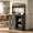 Gray, variant on DreamCurship Farmhouse Coffee Bar Cabinet with Storage, Buffet Cabinet Kitchen Storage Cabinet with Hutch, Small Coffee Station, Dark Oak