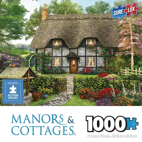 Sure-Lox 1000 Piece Manors & Cottages Meadow Cottage Puzzle