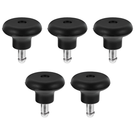 LAMIRO Office Chair Bell Glides Chair Fixed Stationary Castors Replacement Office Chair Caster Changing Movable Office Chair Swivel Caster Wheels to Fixed Short Profile Black 5Pcs