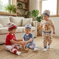 thumbnail image 3 of Emy Dola Baby Boys USA Flag Romper Outfits "My First 4th Of July" Baby Short Sleeve Long Pants 3-Pieces Clothes Set With Hat 0-12M, 3 of 5