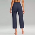thumbnail image 7 of ABATAB Capri Pants for Women Yoga High Waist Crop Trousers with Pockets Loose Straight Leg Workout Exercise Gym Pants, 7 of 7