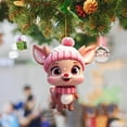 thumbnail image 3 of Clearance! Christmas 2D Acrylic Cartoon Fawn Christmas Tree Hanging Decorations Christmas Decorations Christmas Decorations Indoor Shatterproof Christmas Decorations for Tree, 3 of 3