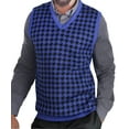 thumbnail image 5 of Blue Ocean Mens Big & Tall Houndstooth Sweater Vest (sv-777bm), 5 of 5