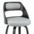thumbnail image 6 of Julius 30" Gray Faux Leather and Black Wood Bar Stool, 6 of 10
