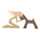 thumbnail image 3 of Cute Puppy People estatua ornamental figurita coleccionable Arte Artístico para casa sala de decoración de porche Escritorio de Oficina 245x12x12 CM Macarena Estatua de resina de lobo, 3 of 8