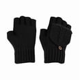 thumbnail image 6 of AuroraX Black Usb Heated Fingerless Gloves Convertible Warm Knit Winter Gloves Back Of Hand Heating Cold Weather Mittens, 6 of 6