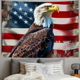 thumbnail image 2 of Orinice American Flag Bald Eagle Digital Art Tapestry Wall Hanging Unique Style for Home Decor Living Room Bedroom 60x50inch, 2 of 6