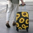 thumbnail image 3 of Black Yellow Sunflower Pattern Luggage Cover Fashion Suitcase Cover Baggage Covers Fit 25-28 Inch Luggage (Go Travel), 3 of 5
